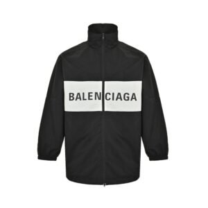 Balenciaga 23Fw Letter patchwork jacket Black