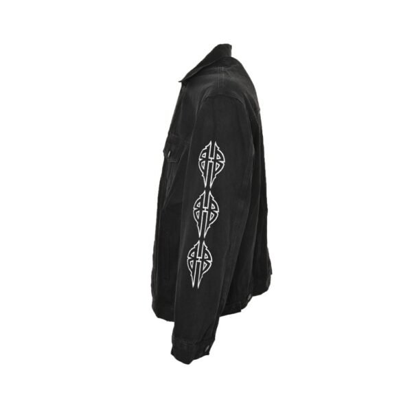 Balenciaga 23Fw washed Sanskrit tower denim jacket