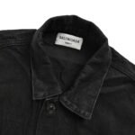 Balenciaga 23Fw washed Sanskrit tower denim jacket