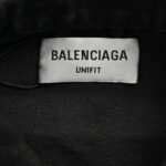 Balenciaga 23Fw washed Sanskrit tower denim jacket