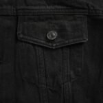 Balenciaga 23Fw washed Sanskrit tower denim jacket