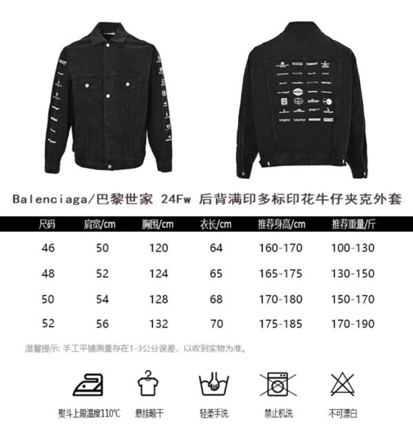 Balenciaga  24Fw all over print denim jacket