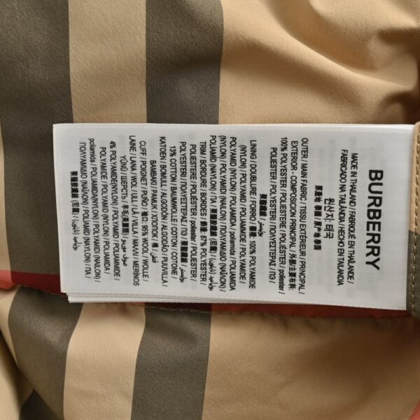 Burberry 24Fw Classic plaid striped down jacket