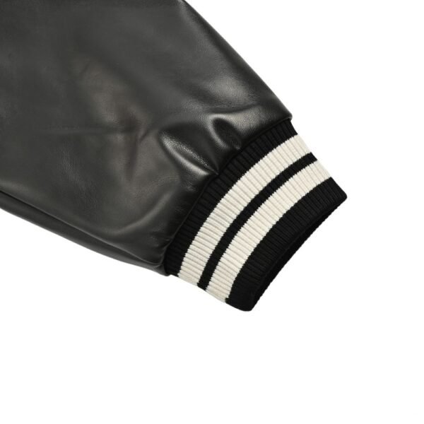 Burberry 24Fw Striped Embroidered Horse Baseball Jacket