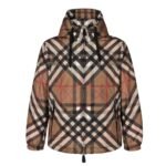 Burberry  23SS Layered Check Zip-Up Hooded Jacket