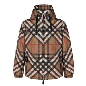 Burberry  23SS Layered Check Zip-Up Hooded Jacket
