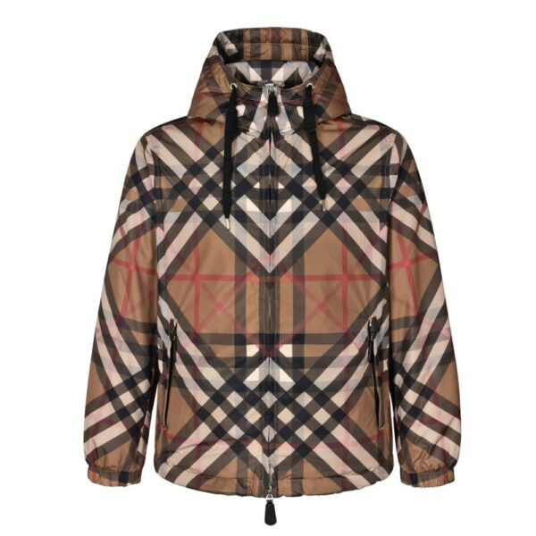 Burberry  23SS Layered Check Zip-Up Hooded Jacket