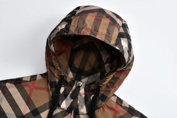 Burberry  23SS Layered Check Zip-Up Hooded Jacket