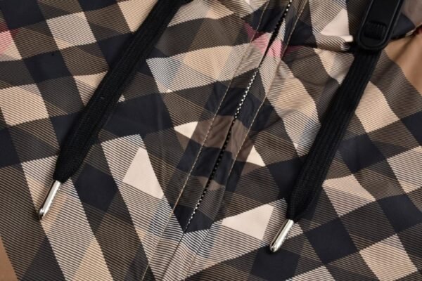 Burberry  23SS Layered Check Zip-Up Hooded Jacket