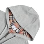 Burberry 21Fw Check hooded jacket Grey