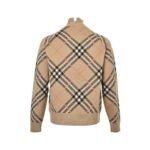 Burberry Zip-up cashmere sweater jacket with diamond pattern