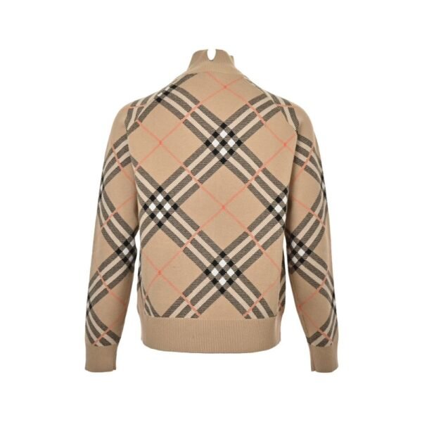 Burberry Zip-up cashmere sweater jacket with diamond pattern