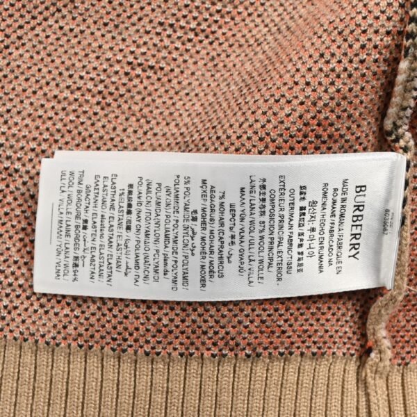 Burberry Zip-up cashmere sweater jacket with diamond pattern