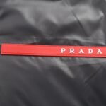 Prada 23Fw Red Striped Padded Jacket