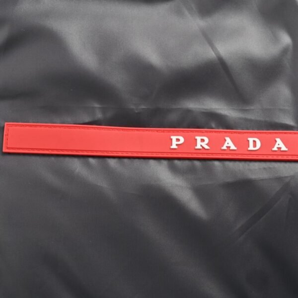 Prada 23Fw Red Striped Padded Jacket