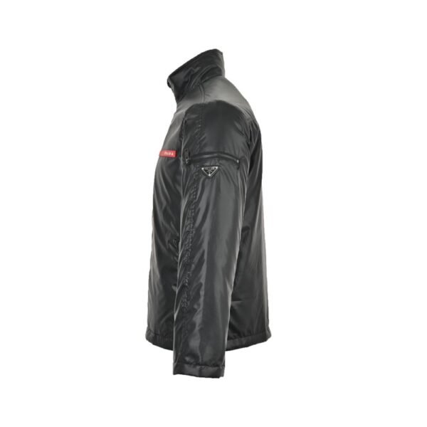 Prada 23Fw Red Striped Padded Jacket