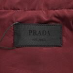 Prada 23Fw Red Striped Padded Jacket
