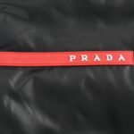 Prada 23Fw Red Striped Padded Jacket