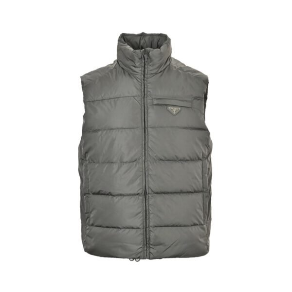 Prada 24Fw Apricot Triangle Logo Down Jacket