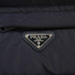 Prada 24Fw Apricot Triangle Logo Down Jacket