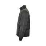 Prada 24ss leather enamel logo stand collar down jacket