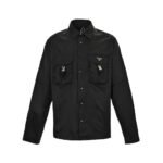 Prada 23Fw Multi-functional Nylon Shirt Jacket with Detachable Sleeves