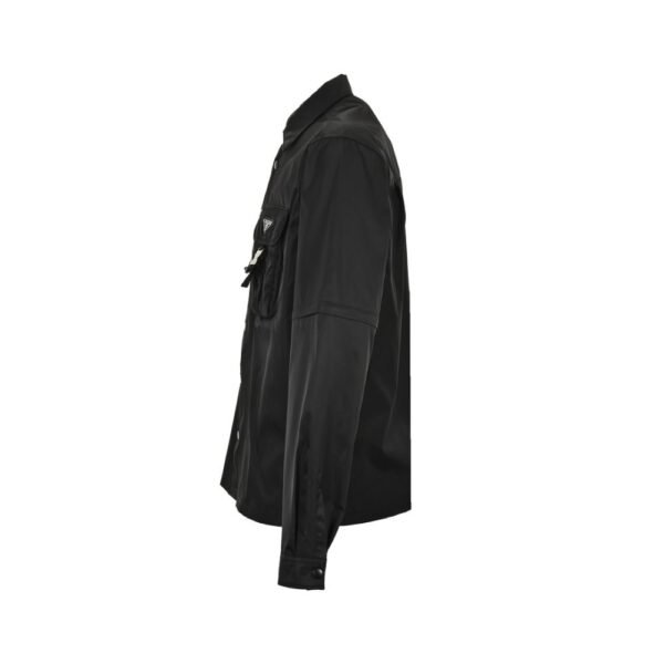 Prada 23Fw Multi-functional Nylon Shirt Jacket with Detachable Sleeves