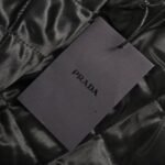Prada Triangle 24Fw Triangle Logo Thin Cotton Baseball Jacket Black