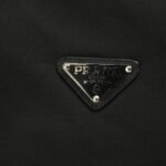 Prada Triangle 24Fw Triangle Logo Thin Cotton Baseball Jacket Black