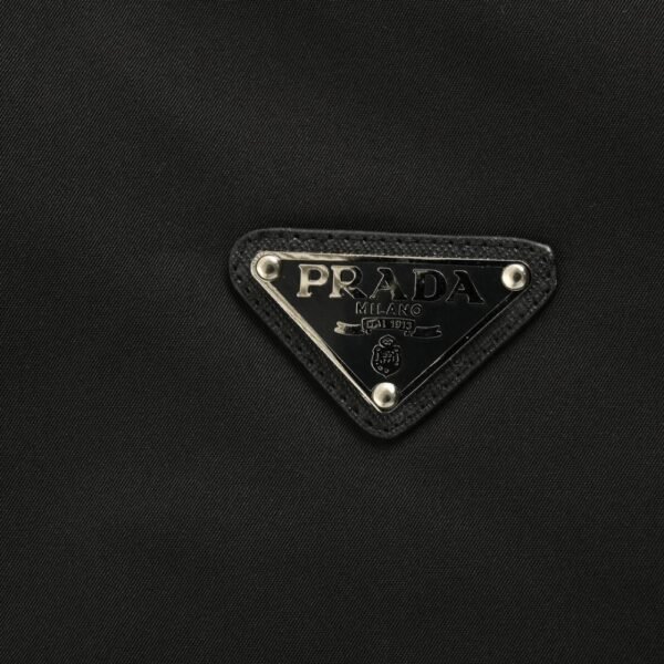 Prada Triangle 24Fw Triangle Logo Thin Cotton Baseball Jacket Black