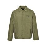 Prada Nylon shirt jacket with triangle logo Green