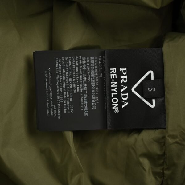 Prada Nylon shirt jacket with triangle logo Green