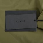 Prada Nylon shirt jacket with triangle logo Green