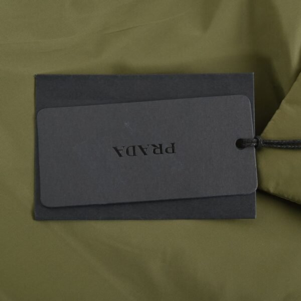 Prada Nylon shirt jacket with triangle logo Green