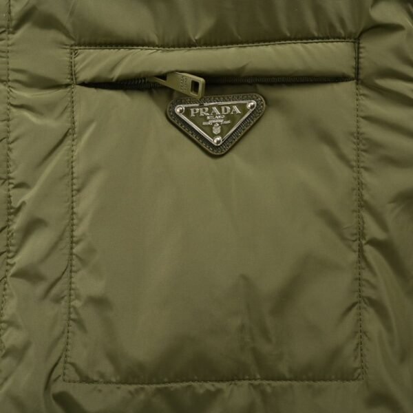 Prada Nylon shirt jacket with triangle logo Green