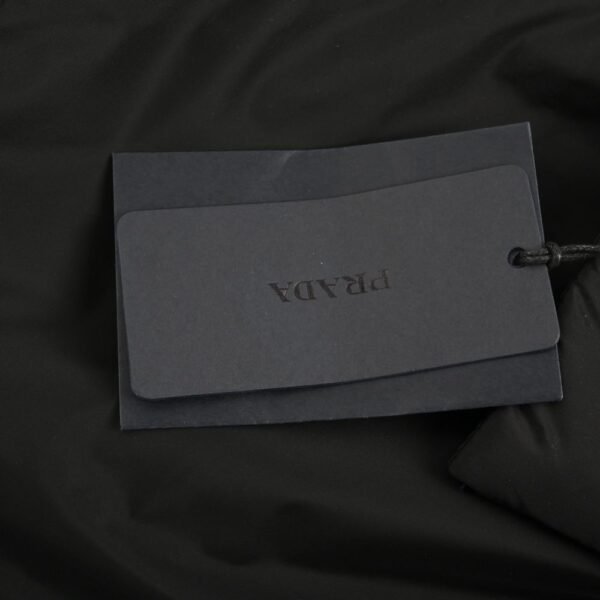 Prada Nylon shirt jacket with triangle logo Black