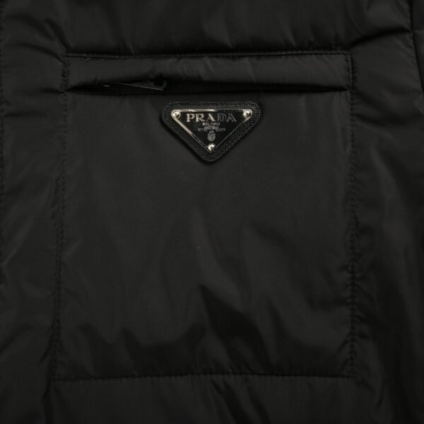 Prada Nylon shirt jacket with triangle logo Black