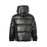 Prada 24Fw Classic down jacket with detachable triangle logo hood Black