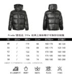 Prada 24Fw Classic down jacket with detachable triangle logo hood Black