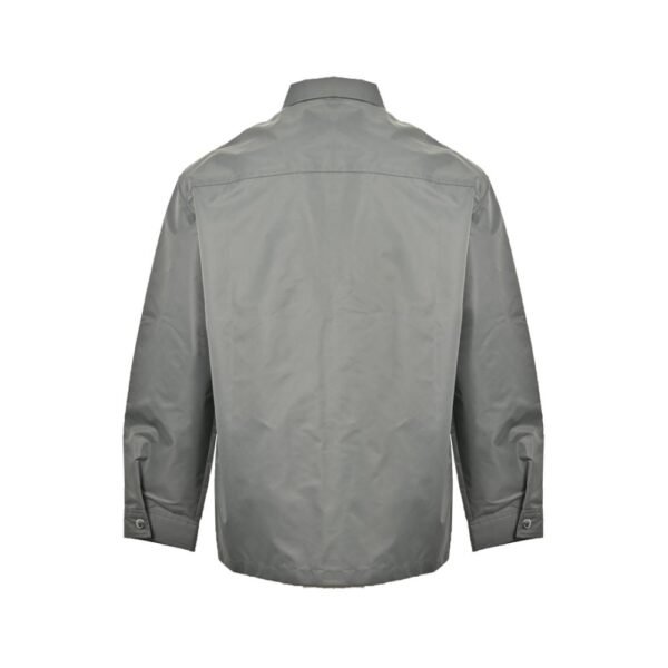 Prada 24Fw High Density Triangle Logo Nylon Shirt Jacket Grey