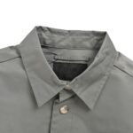 Prada 24Fw High Density Triangle Logo Nylon Shirt Jacket Grey