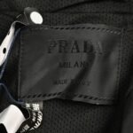 Prada Lettering Logo Half-Zip Hooded Jacket