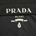 Prada Lettering Logo Half-Zip Hooded Jacket