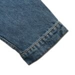 Prada 24ss Triangle Logo Vintage Washed Distressed Zipper Denim Jacket