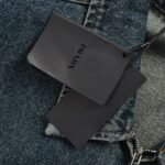 Prada Vintage washed distressed zip-up denim jacket