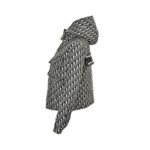 Dior 24Fw Women's Printed Monochrome Jacquard Hooded Work Jacket