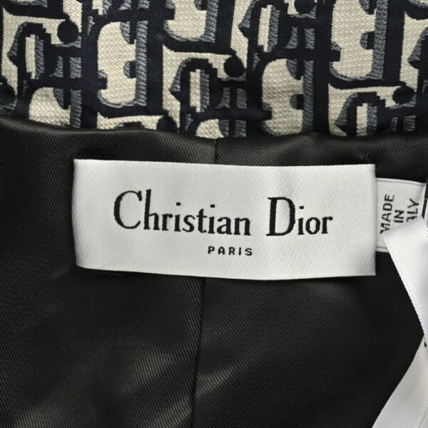 Dior 24Fw Women's Printed Monochrome Jacquard Hooded Work Jacket