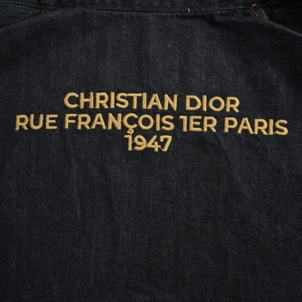 Dior 24Fw 1947 embroidered lettering double pocket denim jacket