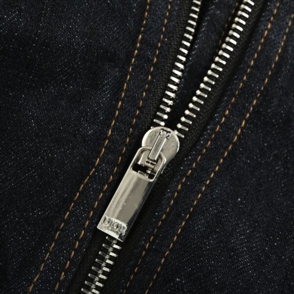 Dior 24Fw 1947 embroidered lettering double pocket denim jacket