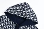 Dior 24Fw Double-faced cashmere jacquard knit hooded jacket
